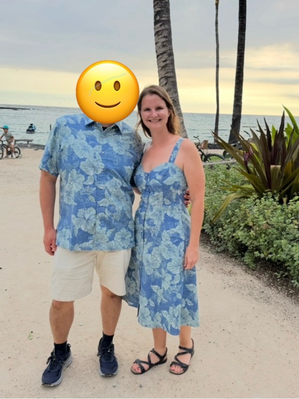 ALOHA BISCUS EMELINE DRESS - Blue Midi Reyn Spooner Dress - Picture 9 of 9